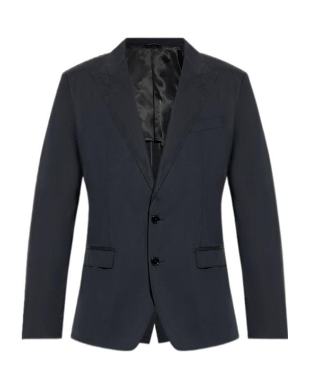 Dolce & Gabbana Blue Single-Breasted Long Sleeved Blazer for men