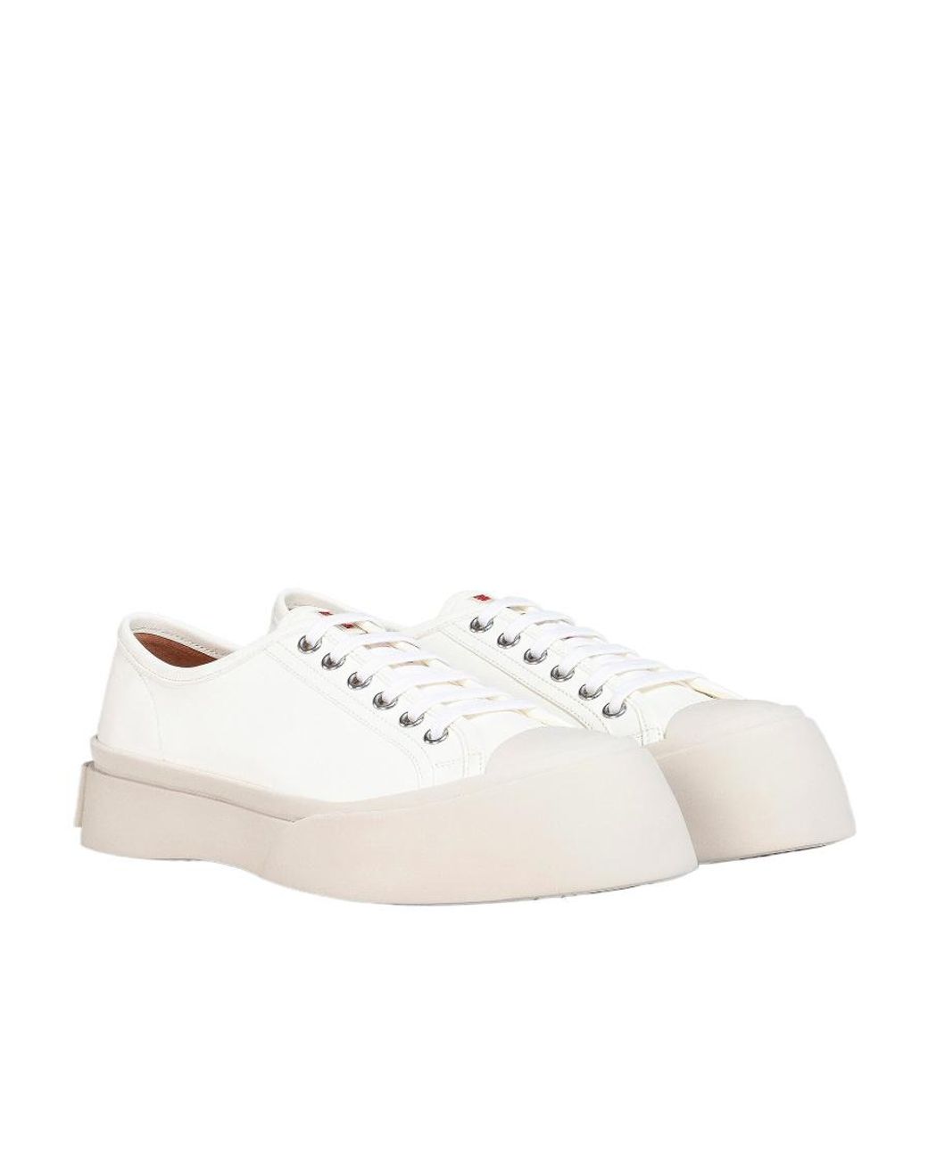 Marni White Pablo Lace-Up Sneakers for men