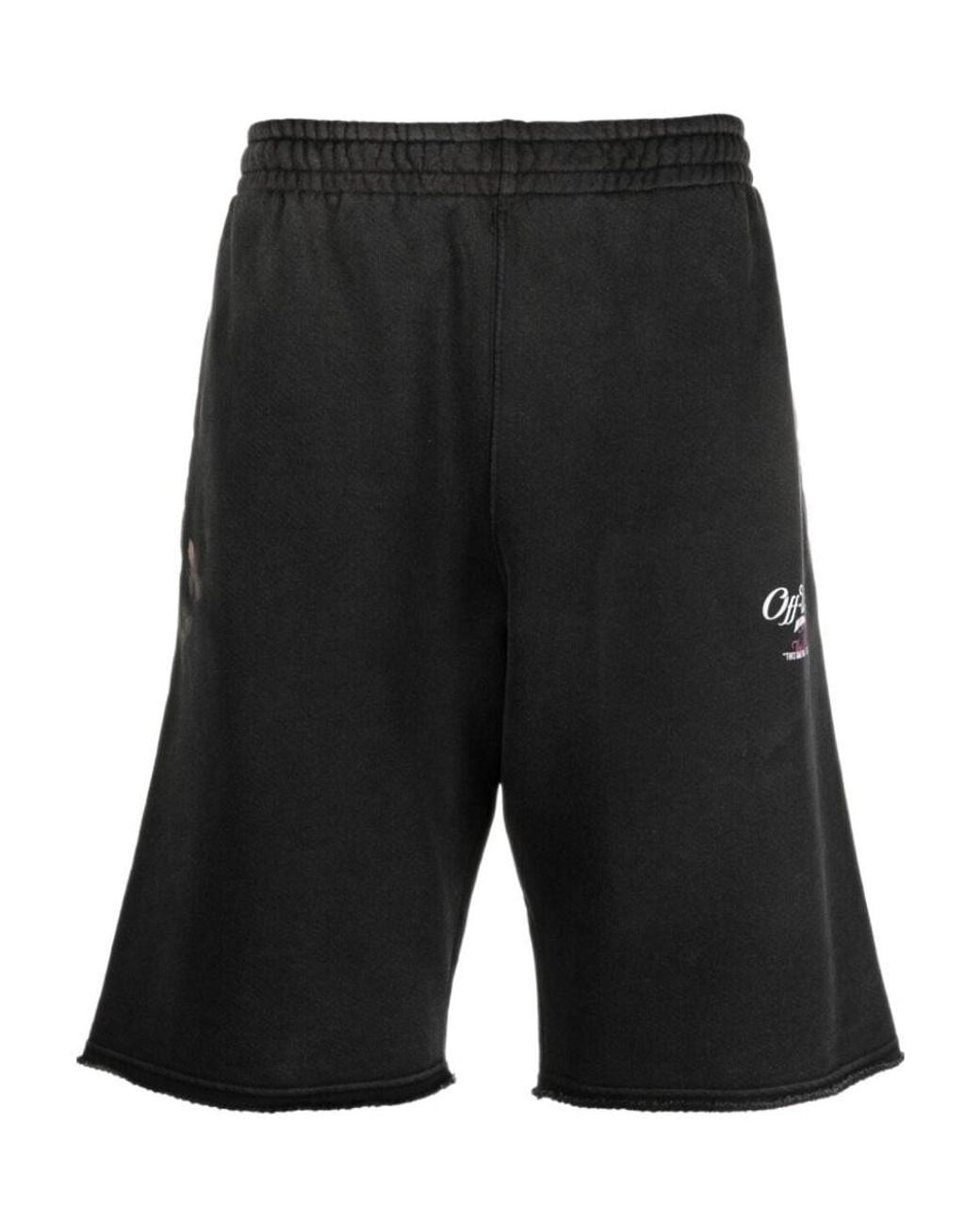 Off-White c/o Virgil Abloh Black Wave Off Sweatshorts for men