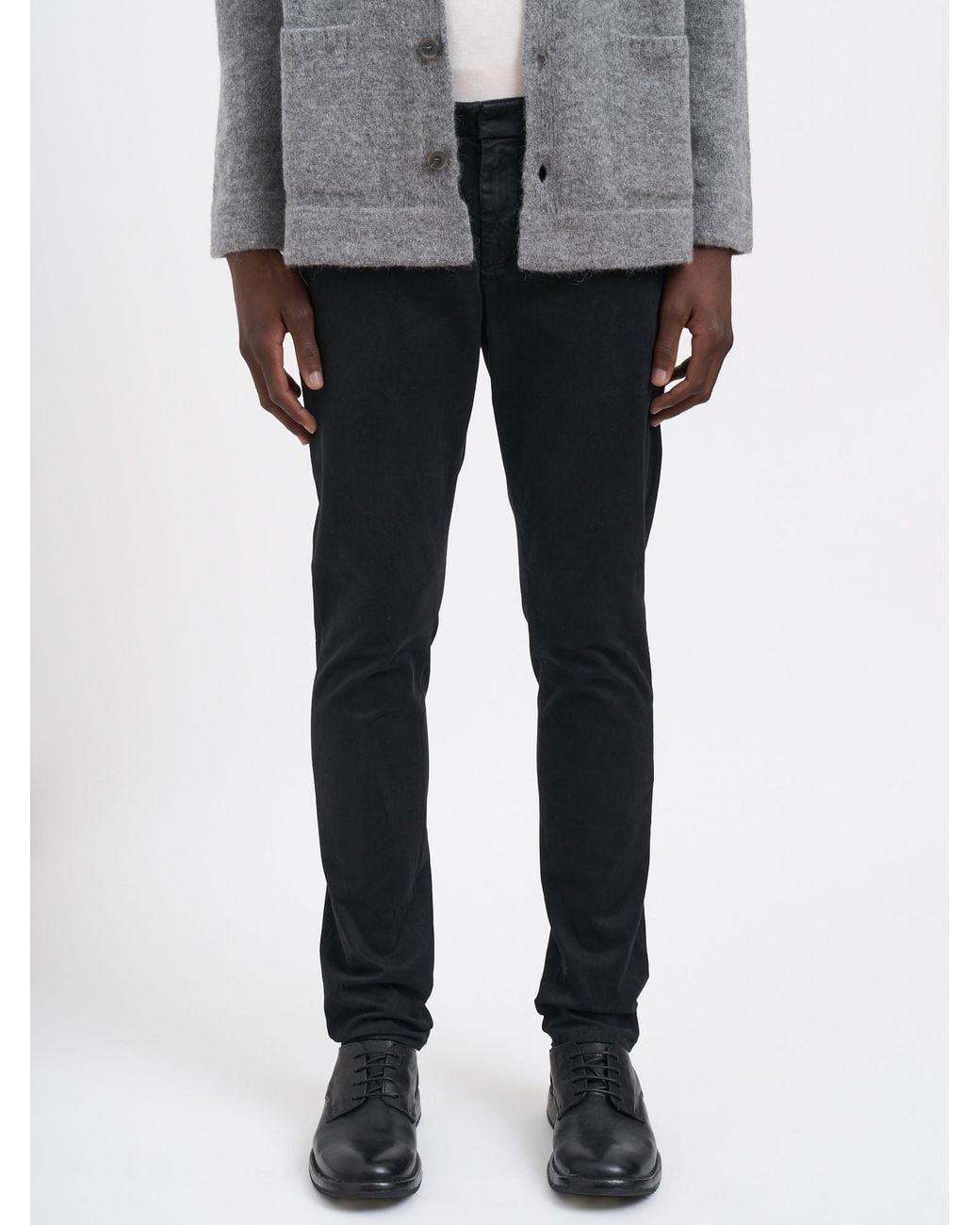 Dondup Black Tapered-Fit Casual Trousers With Zip Details for men