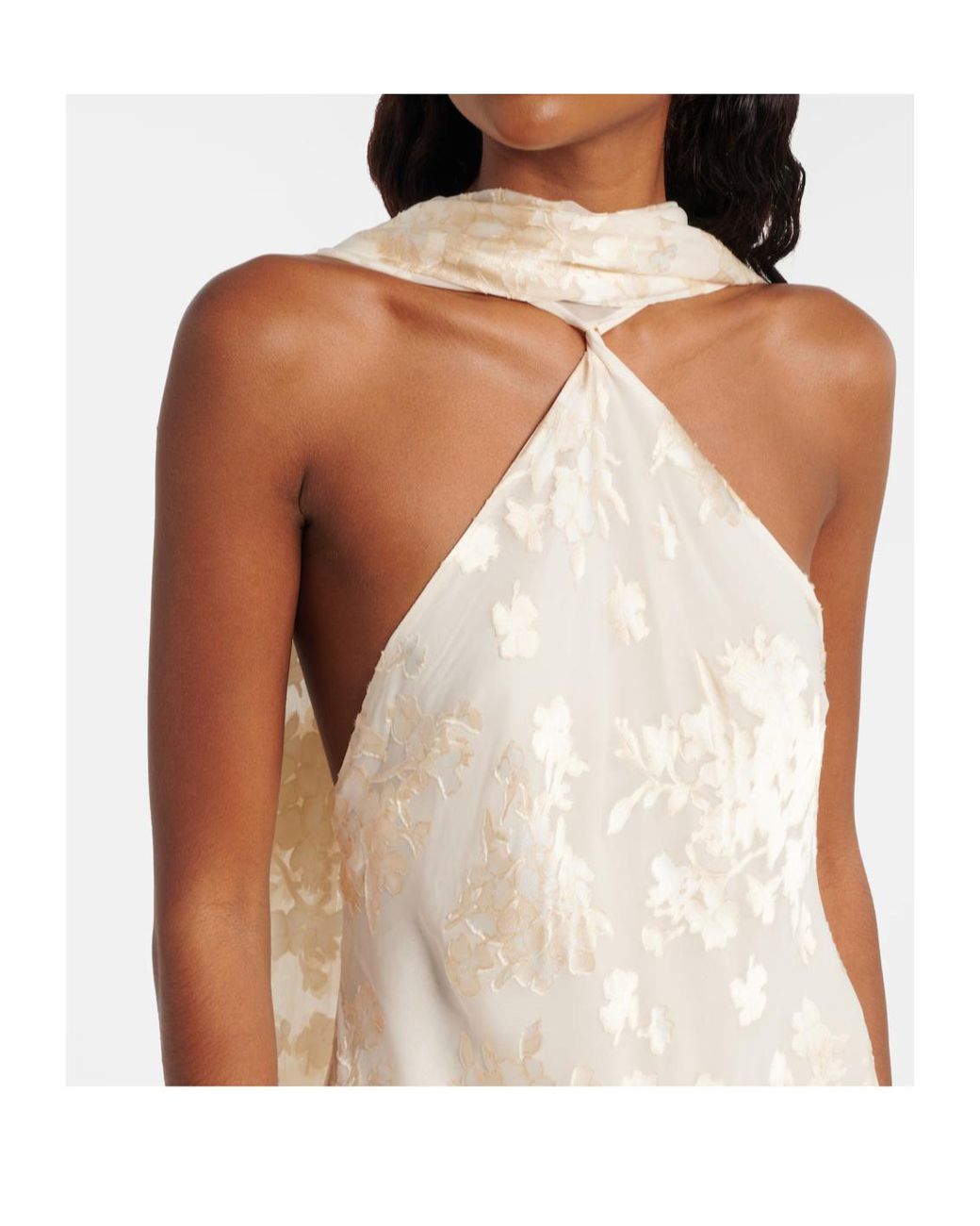 Rixo White Long Dress