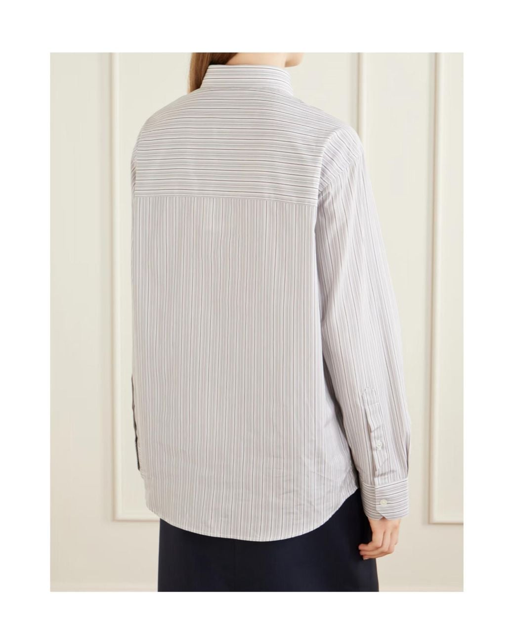 Rohe White Striped Button-Up Shirt