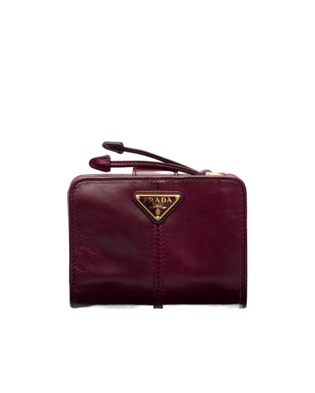 Prada Red Small Leather Wallet