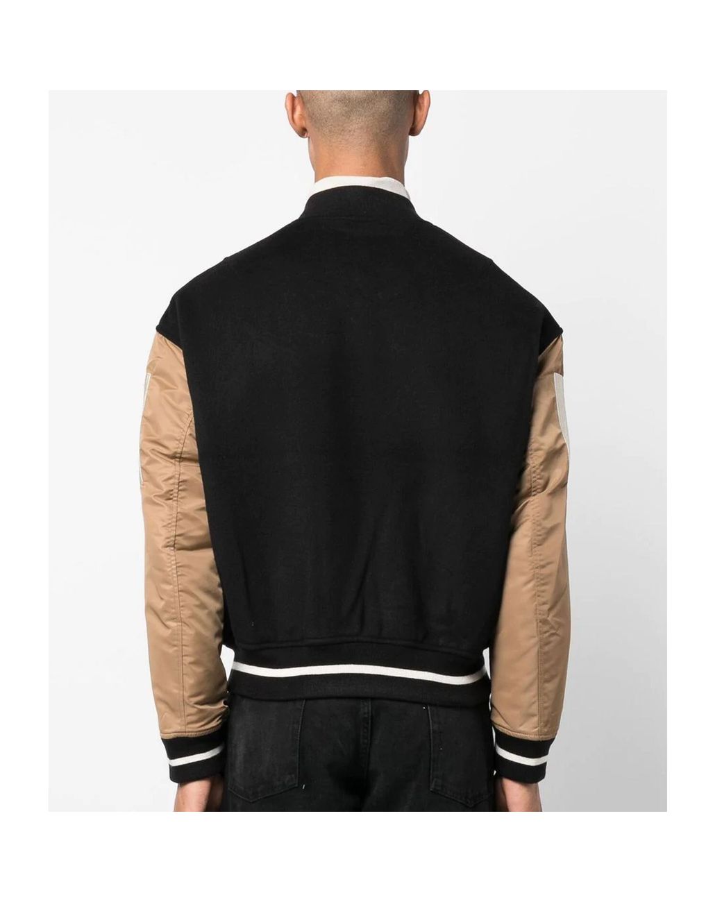 Emporio Armani Black Logo Baseball Jacket for men