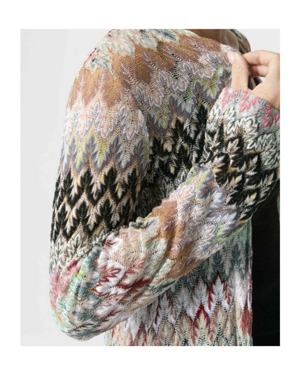 Missoni White Zigzag Long Cardigan