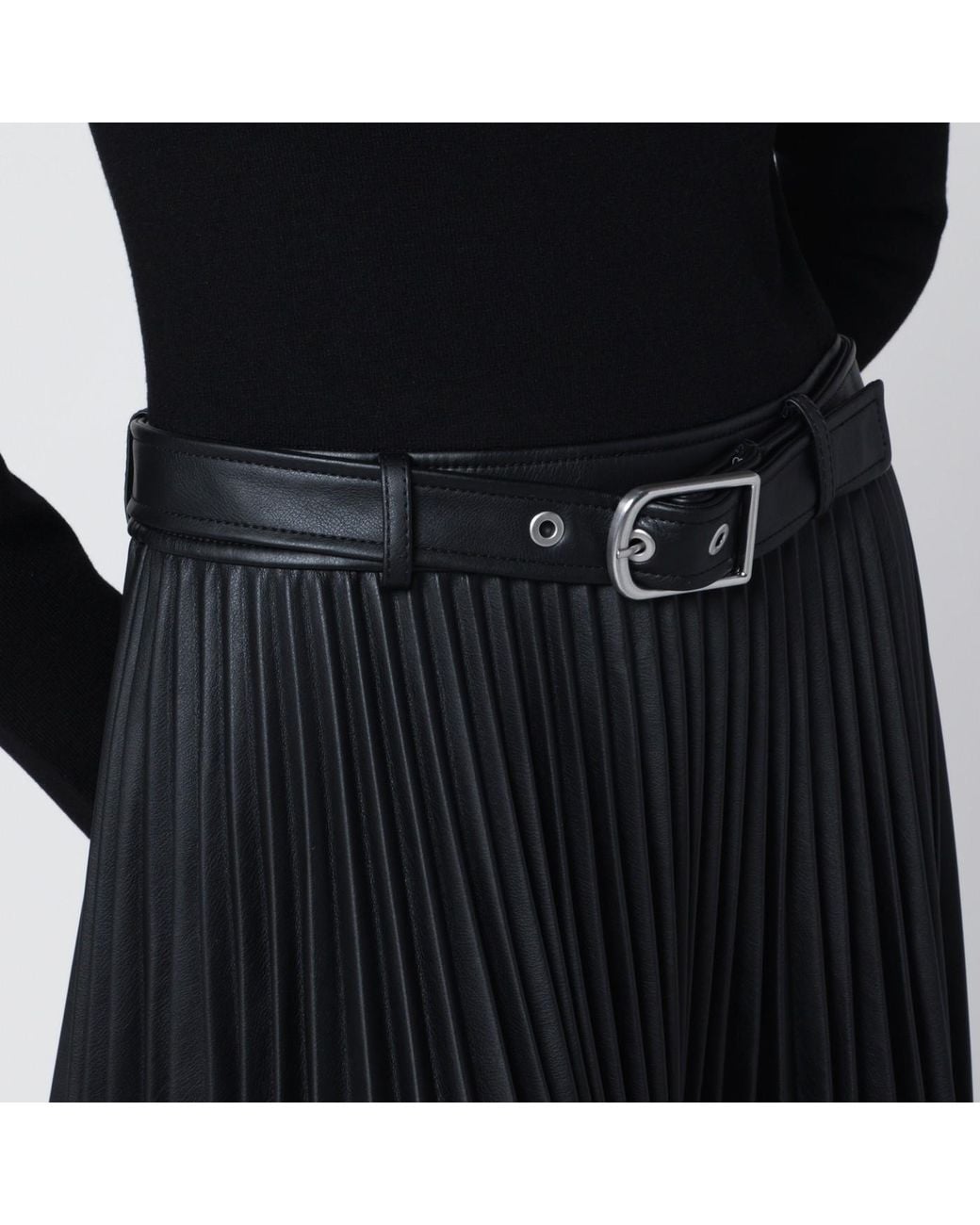 Jonathan Simkhai Black Pleated Midi Dress