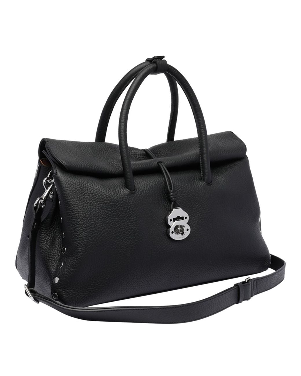 Zanellato Black Dotta Weekend Handbag