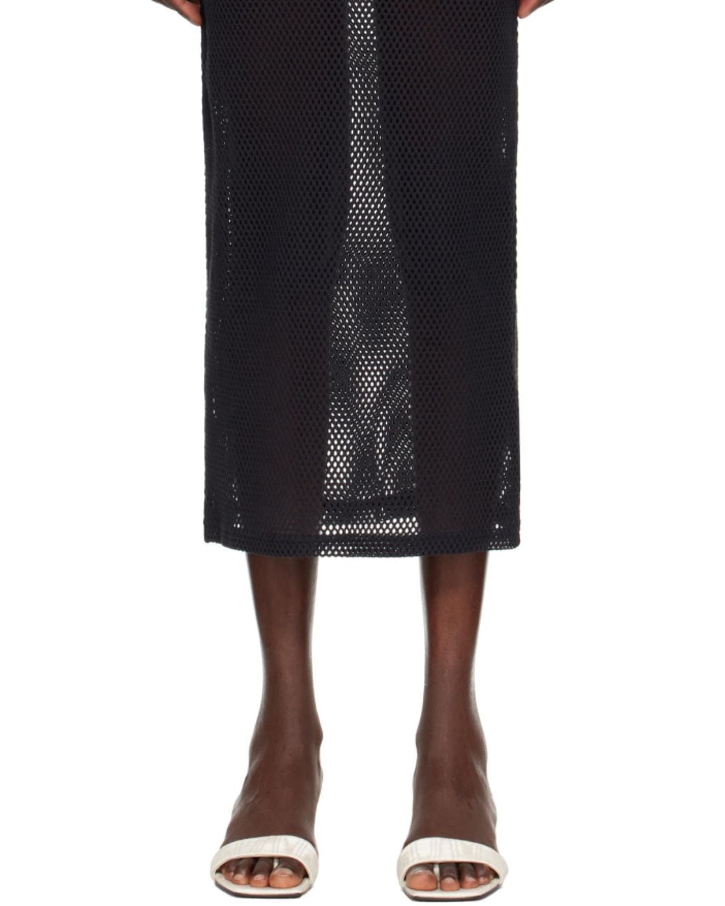 Courreges Black Cotton Long Tank Dress
