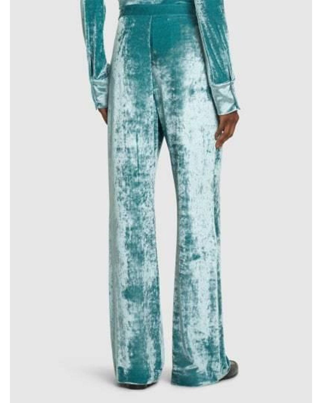 Jil Sander Green Plain Jersey Casual Pants