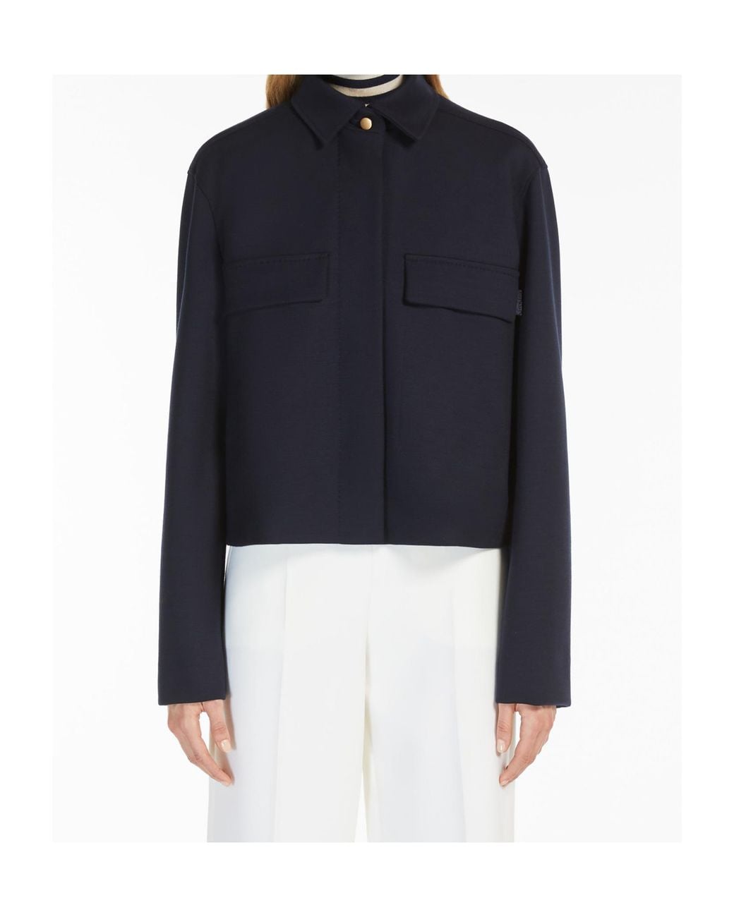 Max Mara Blue Milan Jersey Jacket