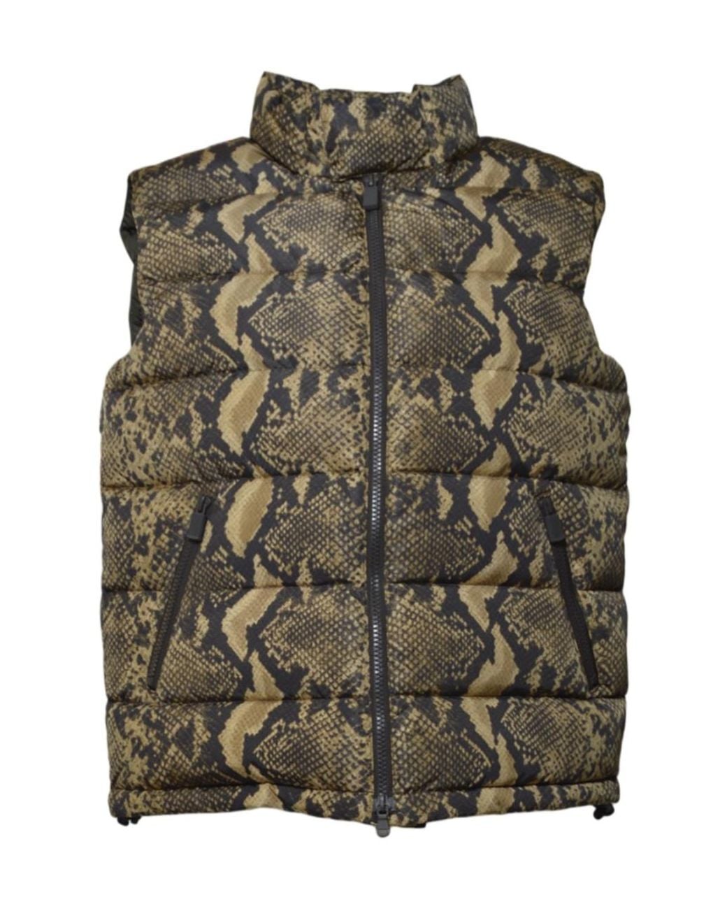 Aspesi Green Printed Zip-Up Gilet