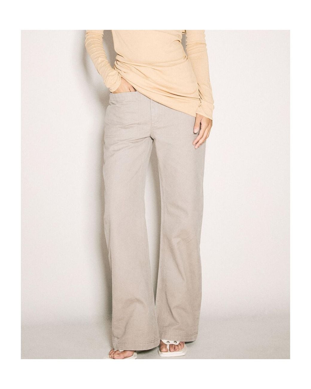 Entire studios Natural Heavy Wide-Leg Pants