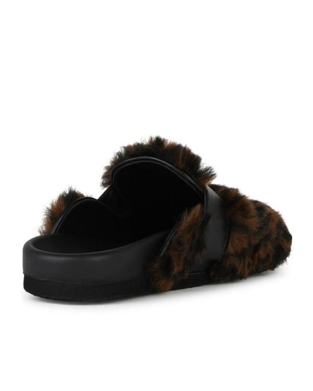Moschino Black Animal Printed Slippers