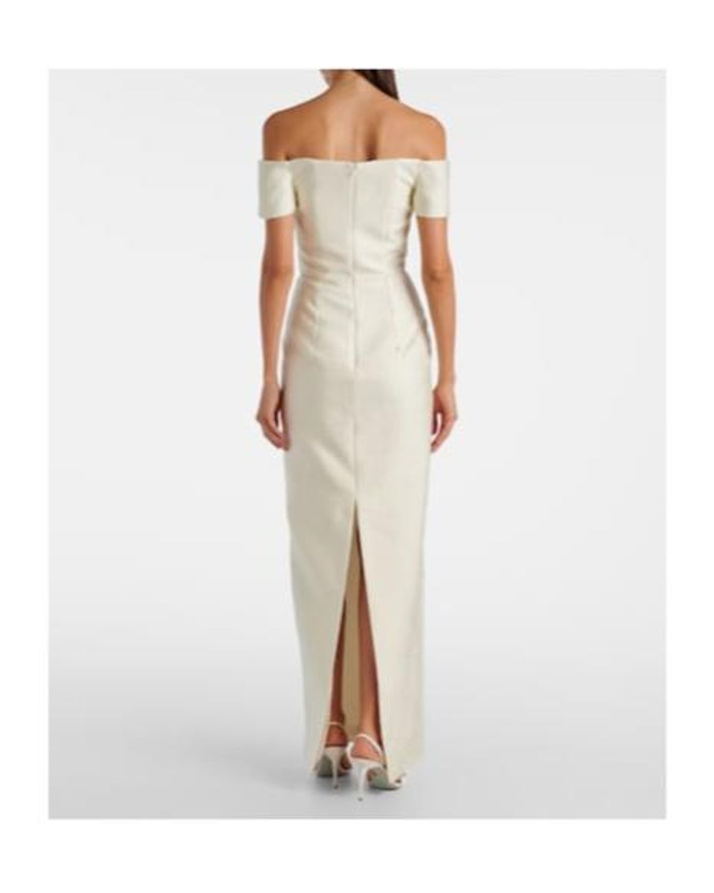 Emilia Wickstead White Aislinn Floral Pencil Cloque Gown