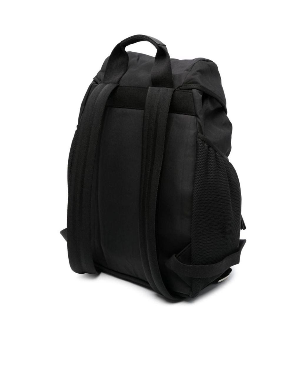 Palm Angels Black Logo Patch Foldover Top Backpack for men