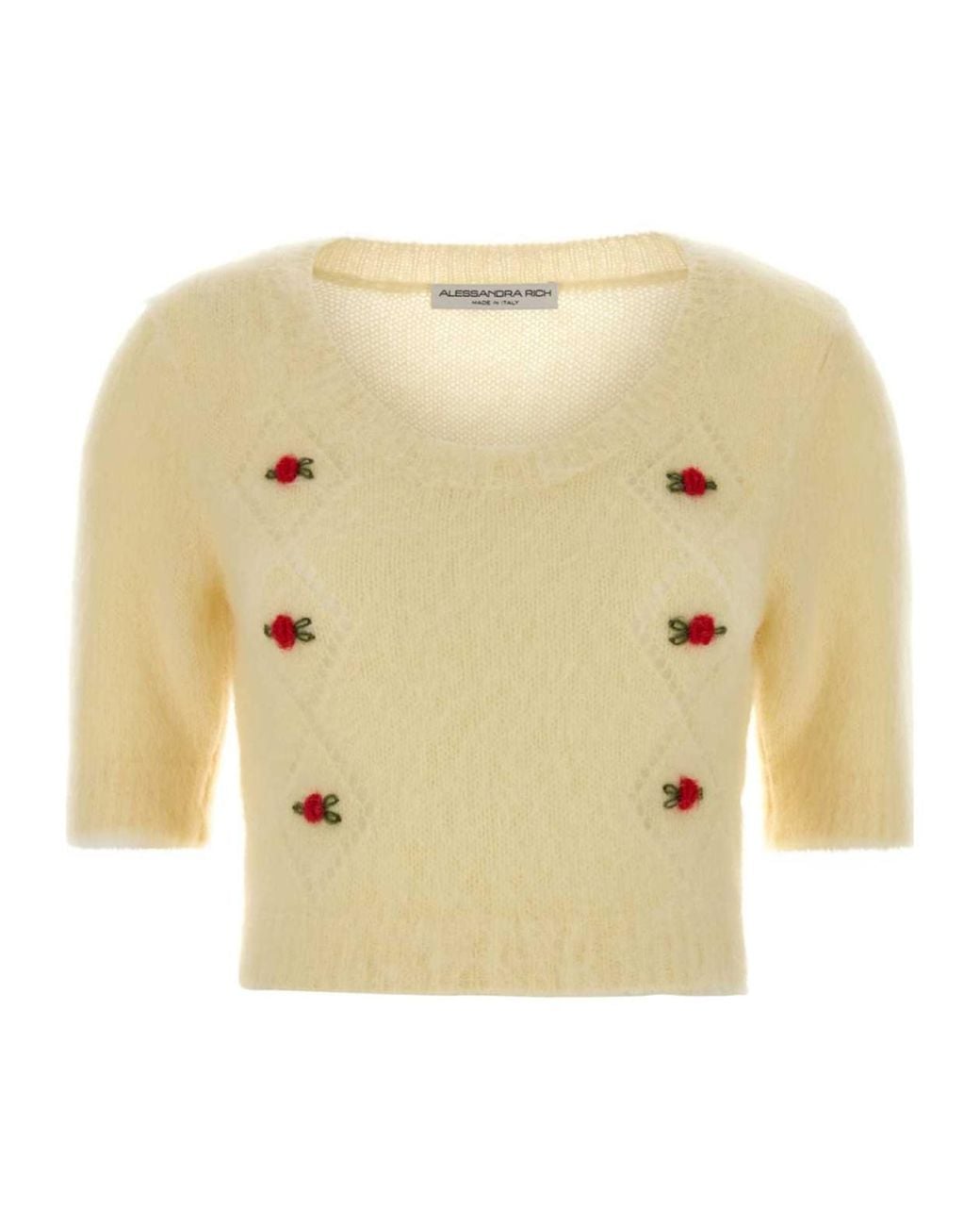 Alessandra Rich Natural Carded Knitted Jumper