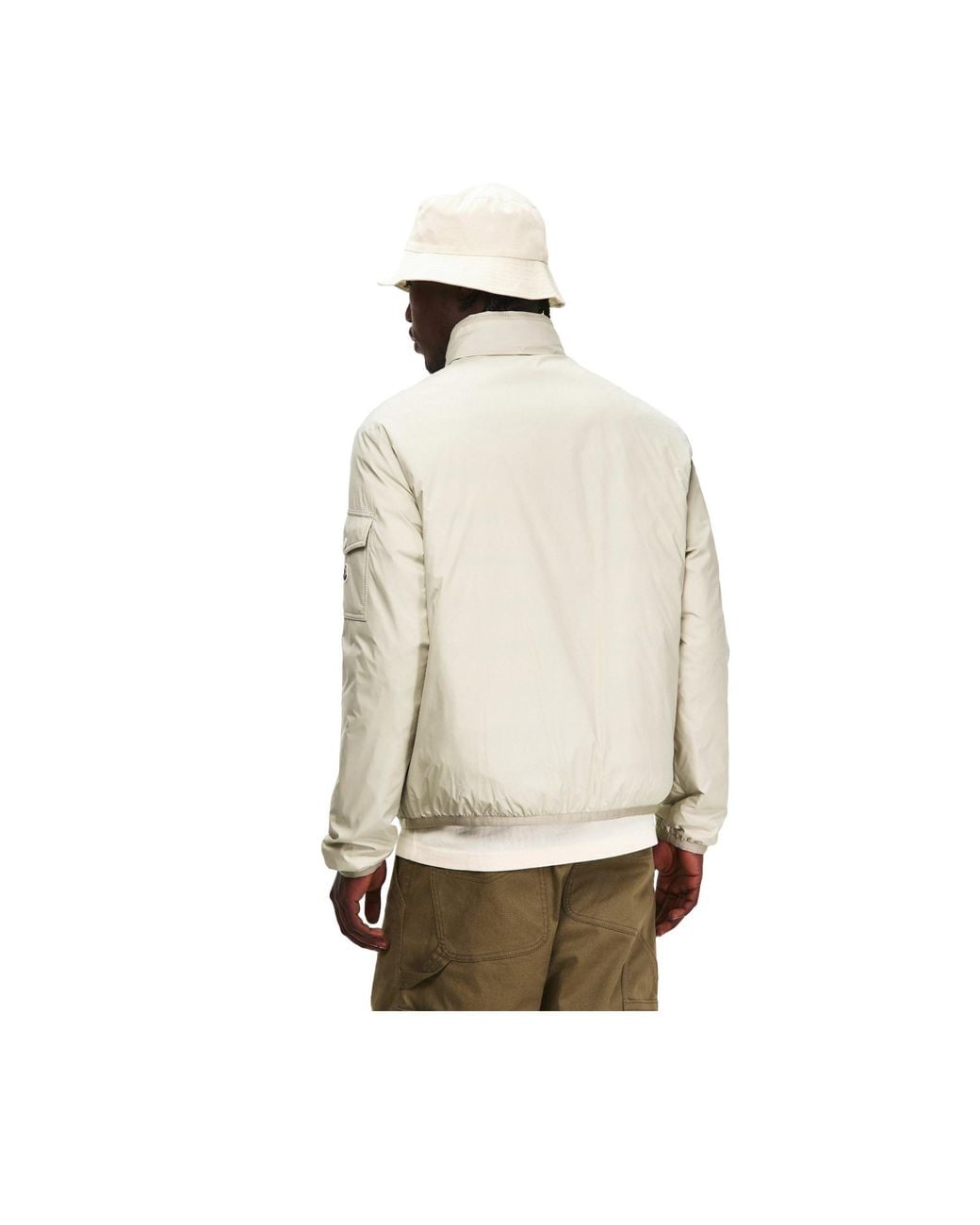 Moncler White Stand-Collar Jacket for men