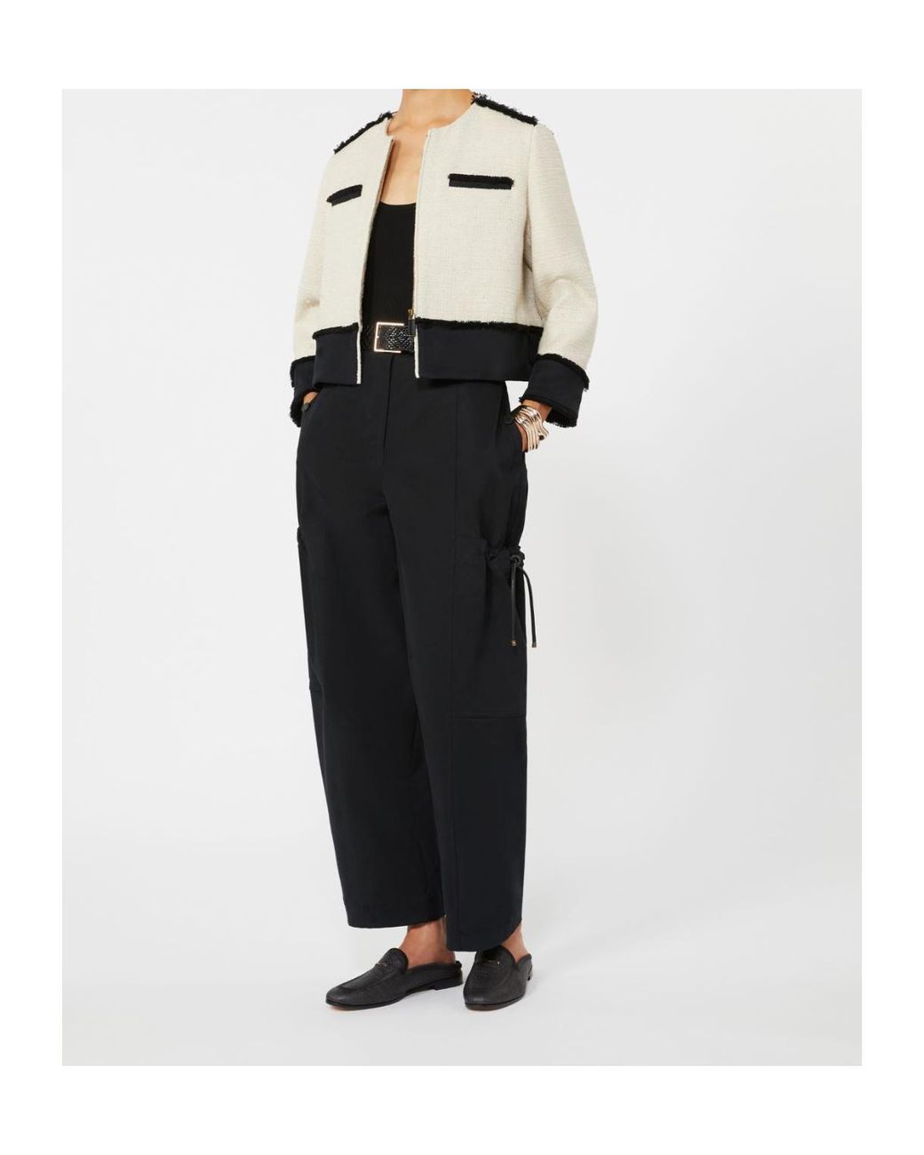 Max Mara Black Lepre Cargo Pants