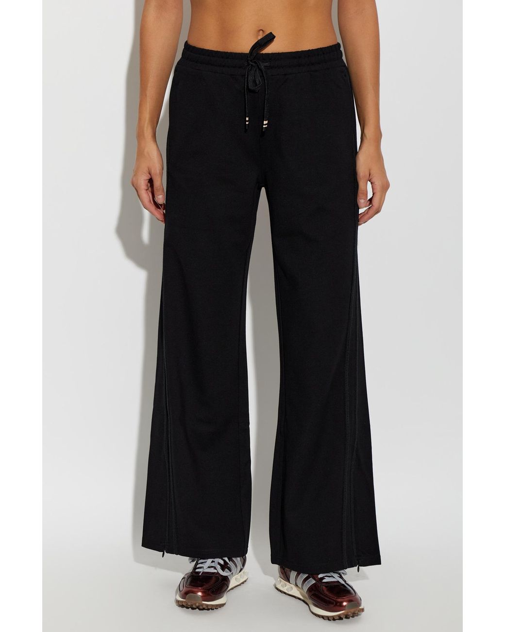 The Upside Black Roma Wide-Leg Sweatpants