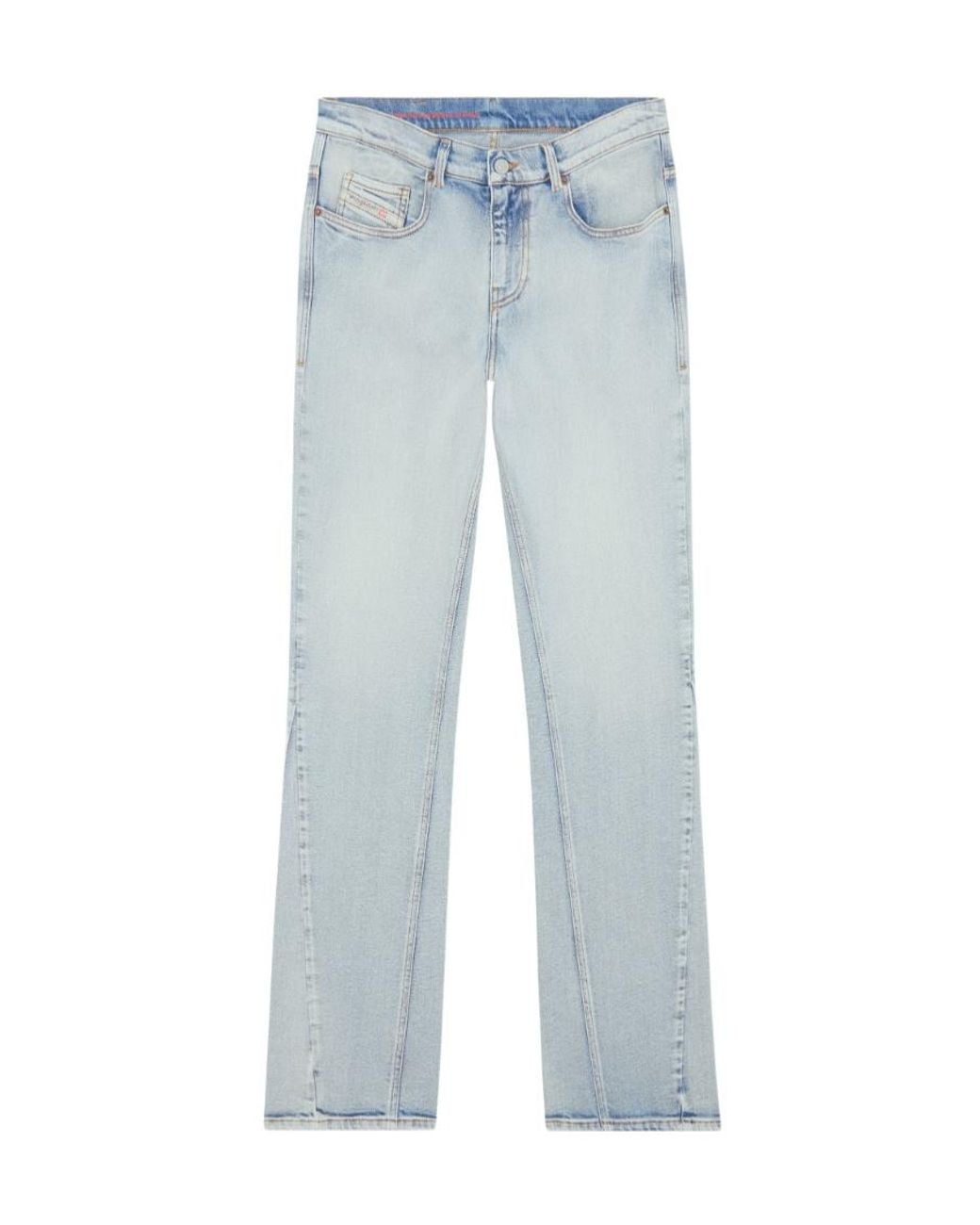 DIESEL Blue Logo-Patch Bootcut Jeans for men