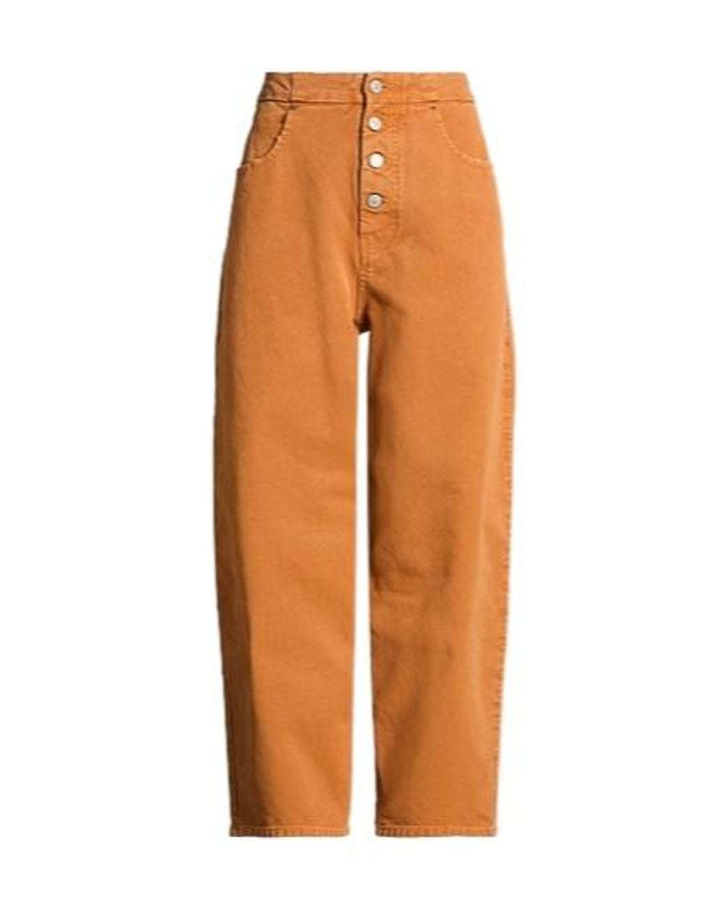 MM6 by Maison Margiela Orange Straight-Leg Casual Pants