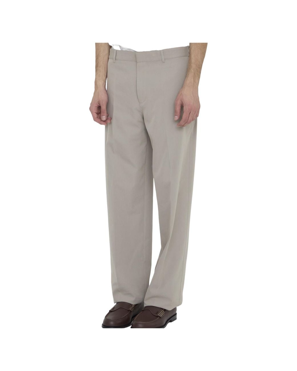 Dior Gray Homme Regular Fit Straight Leg Pants for men