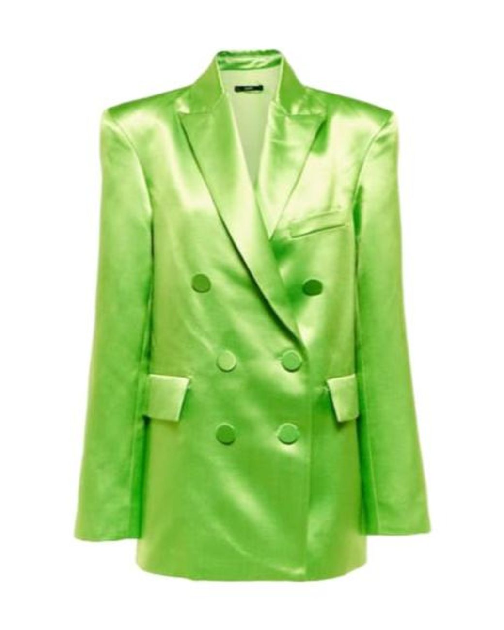 Alex Perry Green Carlton Cotton And Silk Satin Blazer