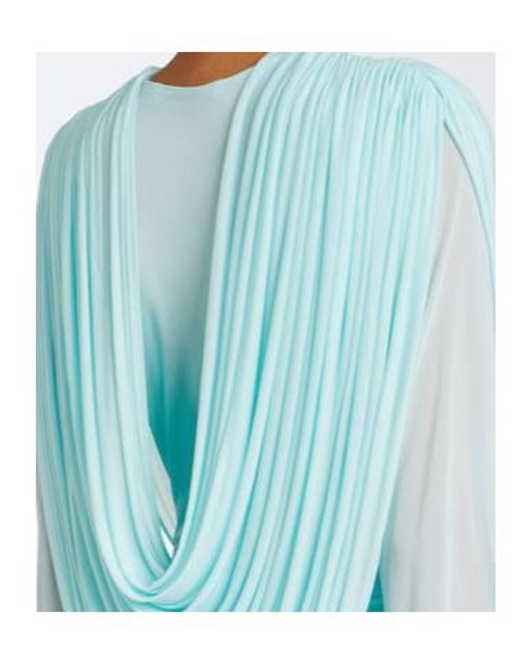 Christopher Esber Blue Ripple Draped Gown
