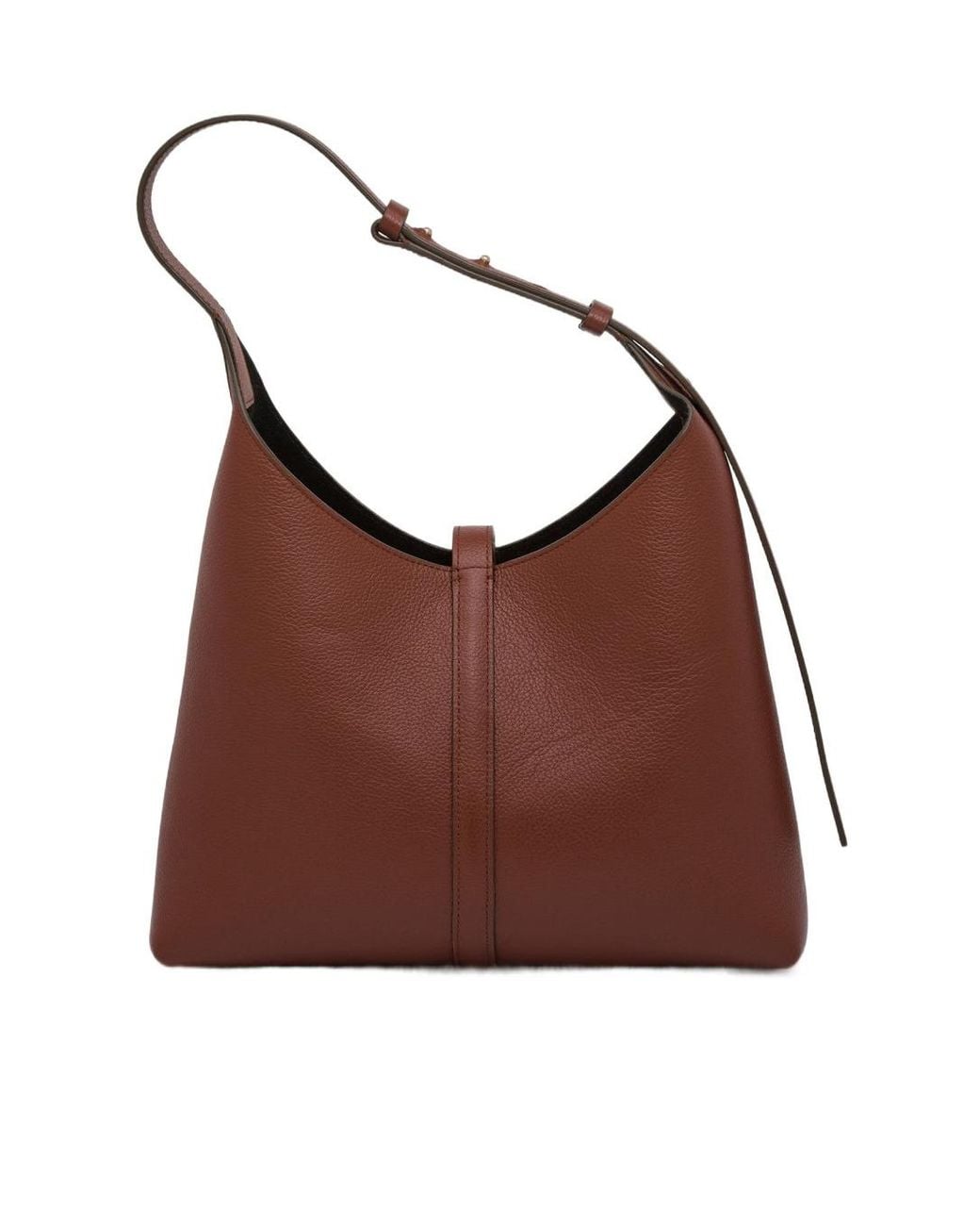Strathberry Brown Kite Bar-Detail Shoulder Bag