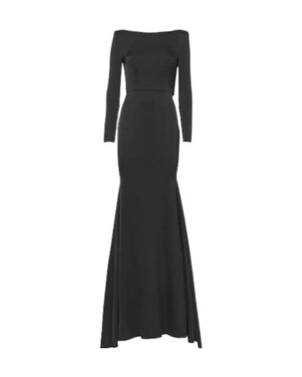Alex Perry Black Satin Crêpe Corset Gown