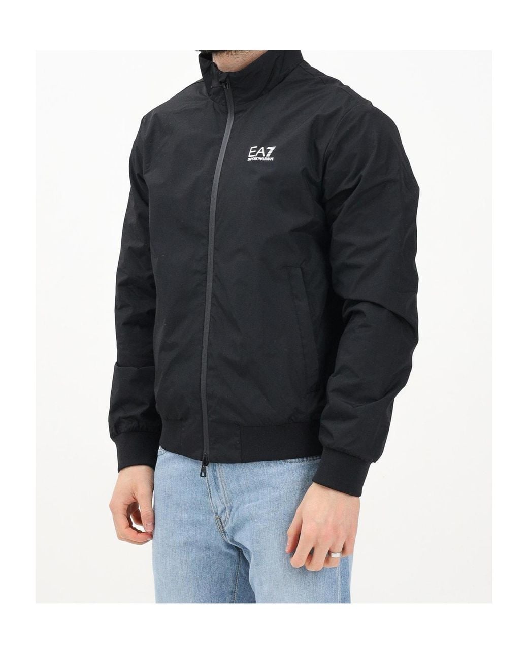 EA7 Blue Logo Printed Blouson for men