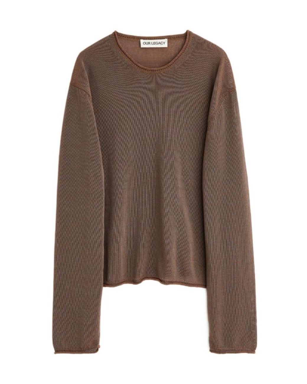 Our Legacy Brown Rigid Popover Jumper for men