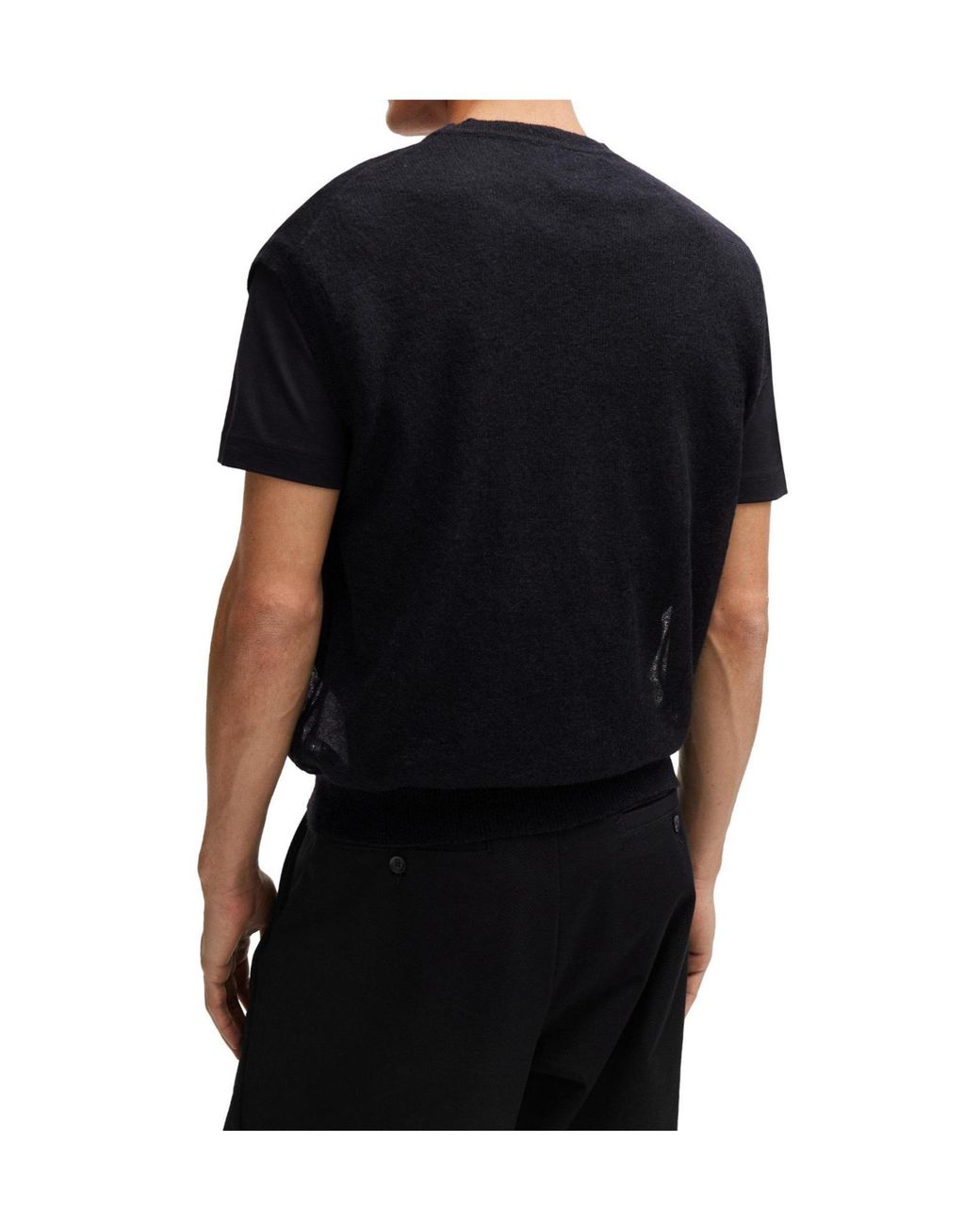 Boss Black V-Neck Knit Vest for men