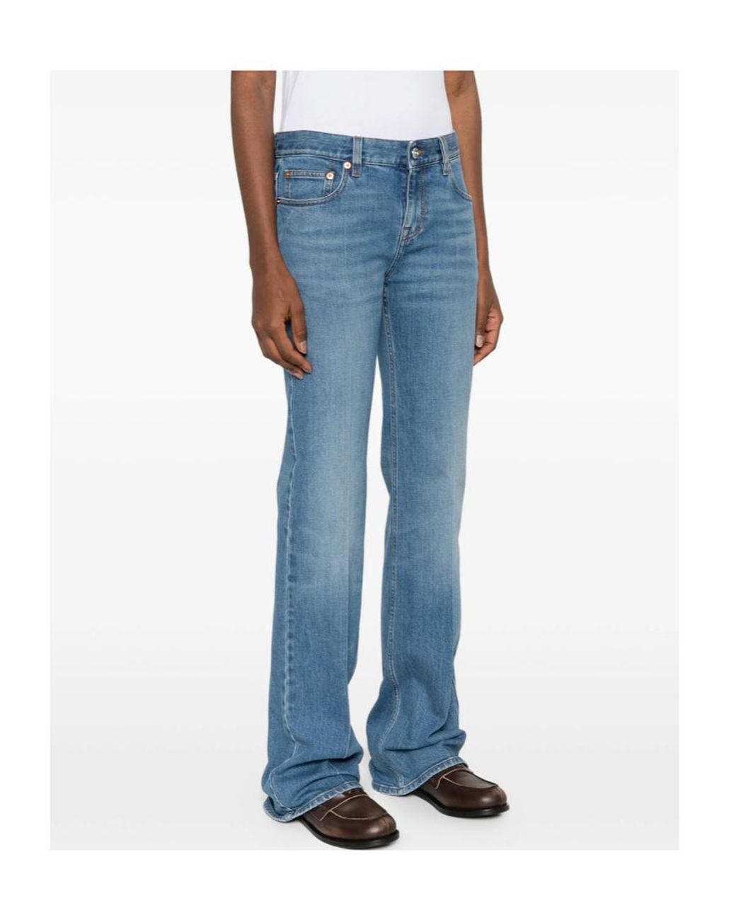 Gucci Blue Logo Patch Denim Jeans