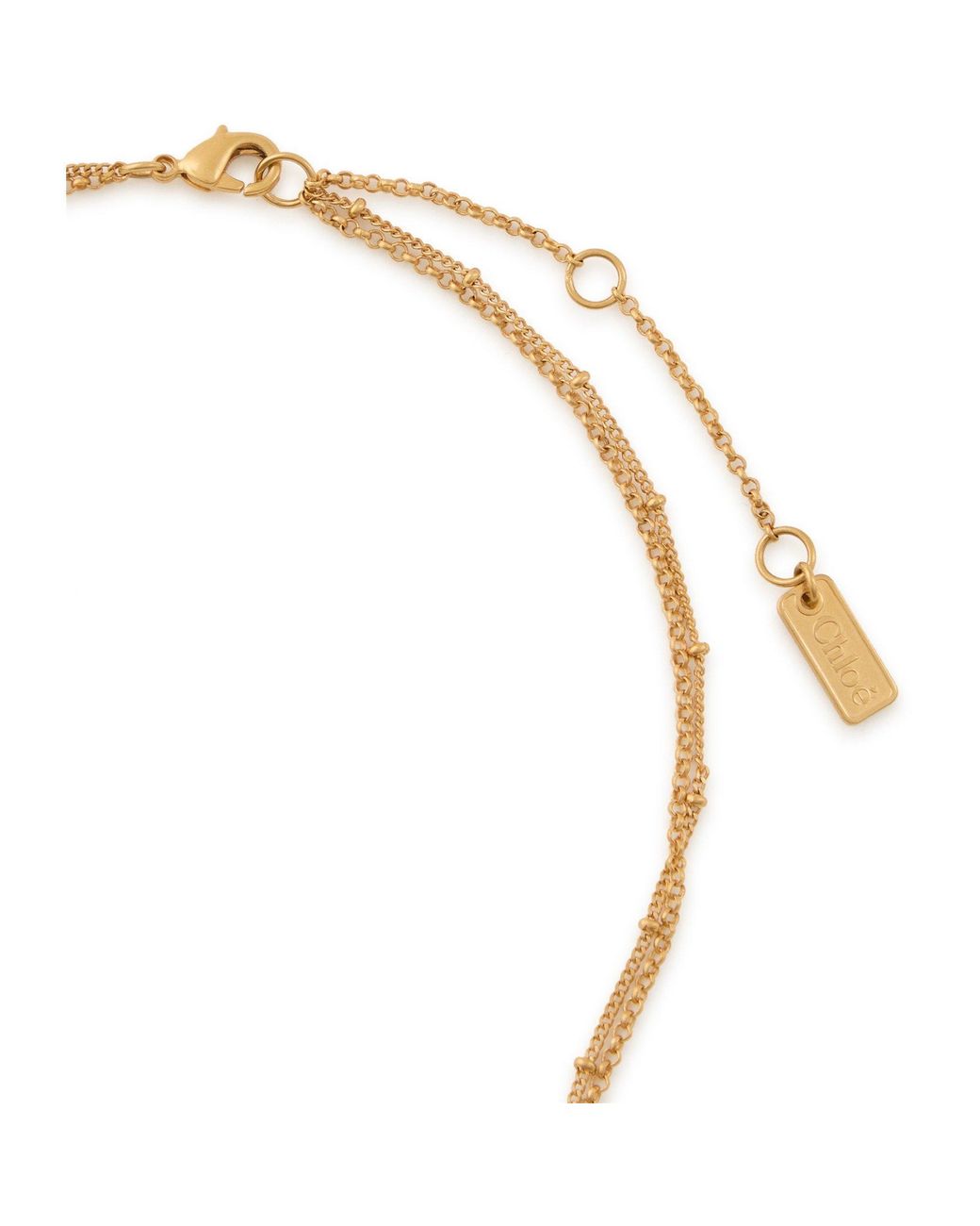 Chloé White Carved Pendant Necklace