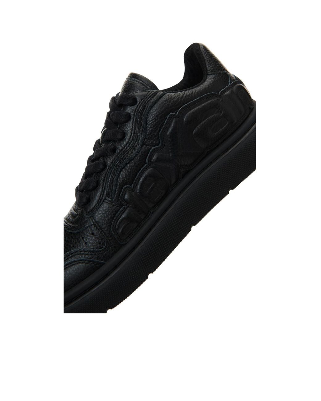 Alexander Wang Black Puff Logo Lace-Up Sneakers