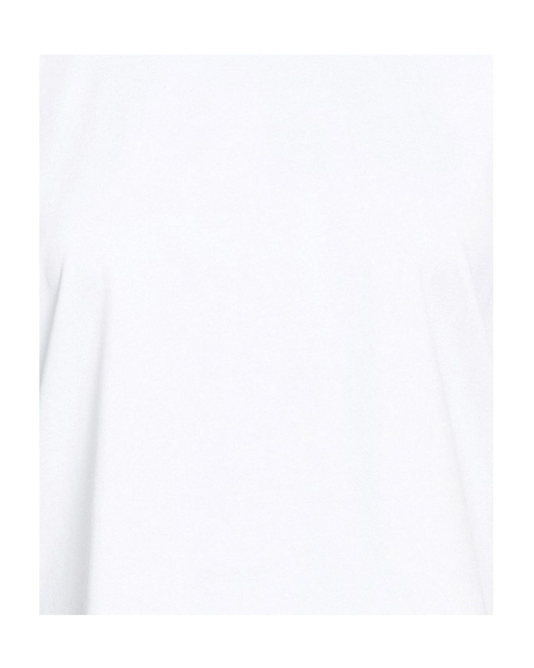 Max Mara White Solid Color T-Shirt