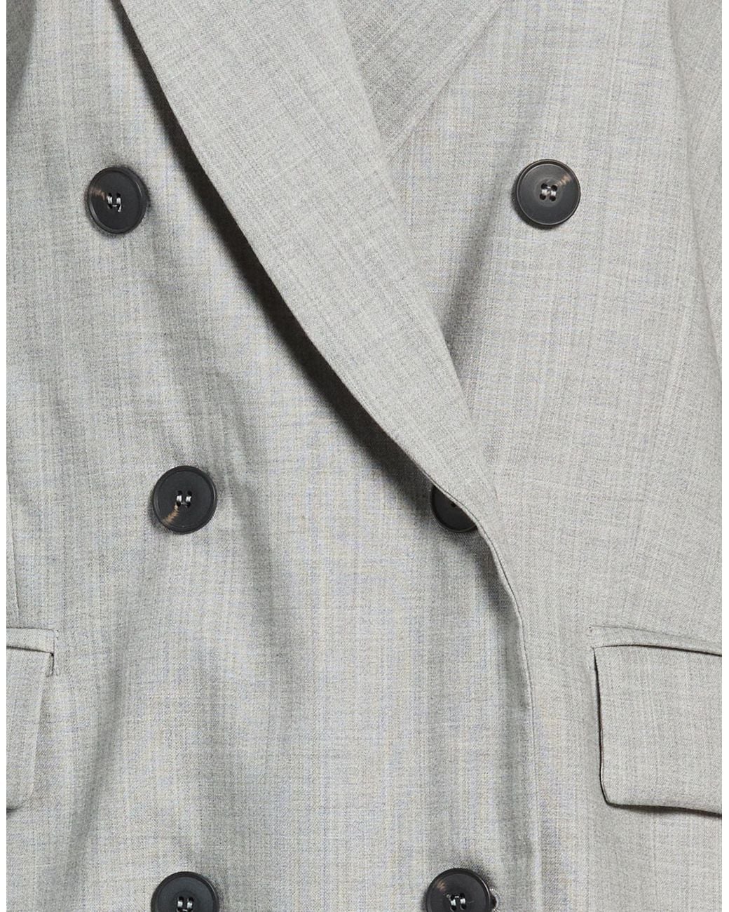 MAX&Co. Gray Minimalist Thin Wool Blazer