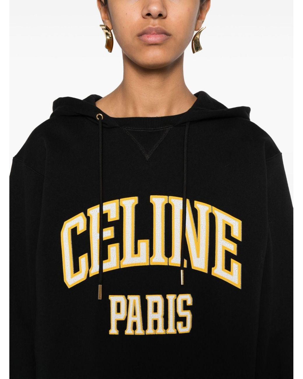 Céline Black Oversized Hoodie
