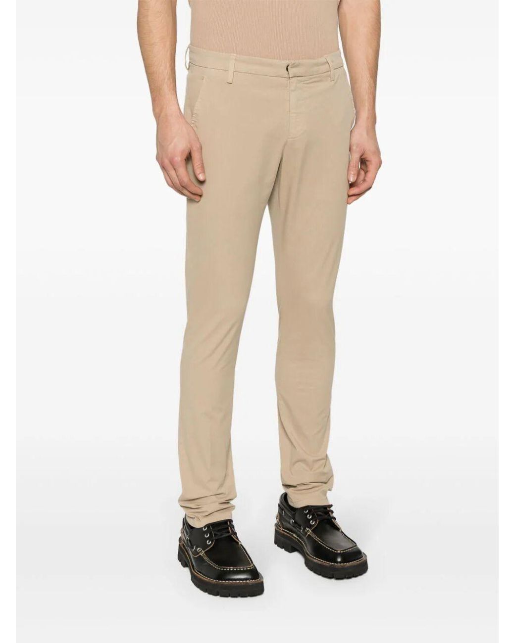 Dondup Natural Pressed-Crease Trousers for men