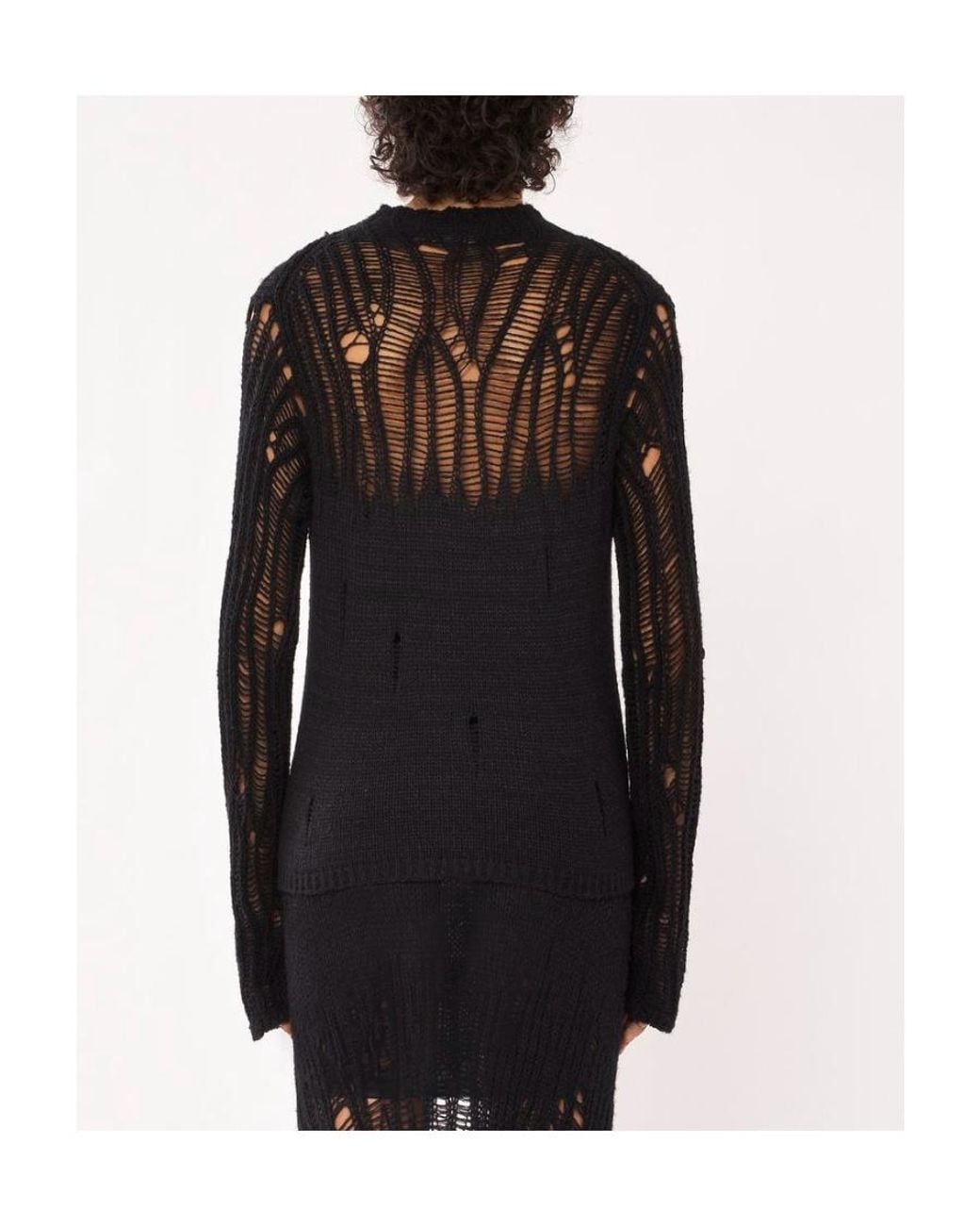 Chloé Black Chloé Fitted Mock-Neck Sweater