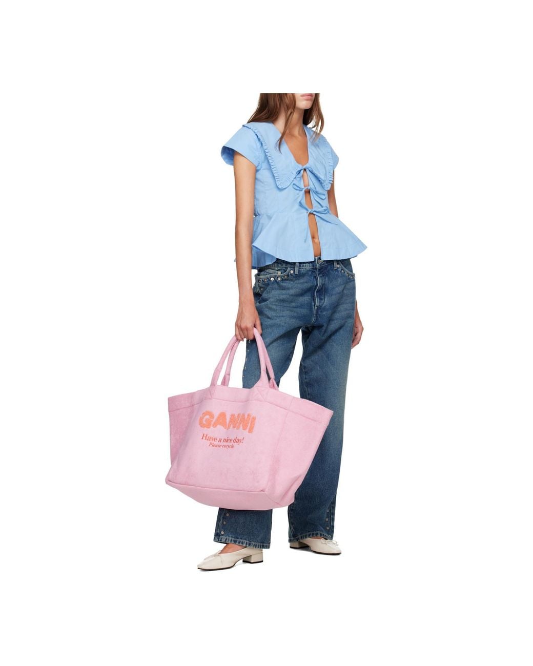 Ganni Blue Blouse
