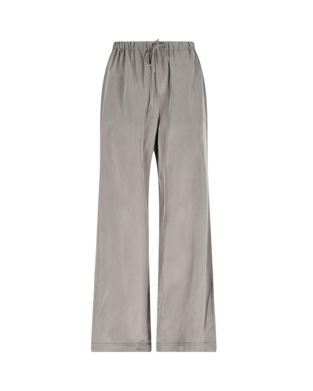 Rohe Gray Striped Drawstring Pants