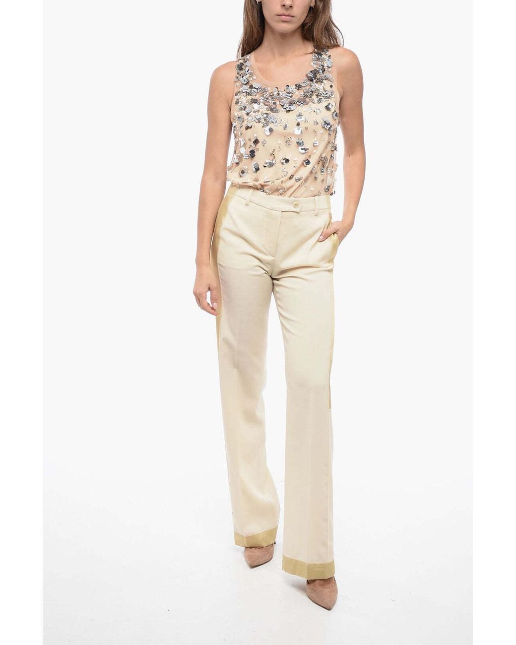 Moschino Natural Welt-Pocket Trousers