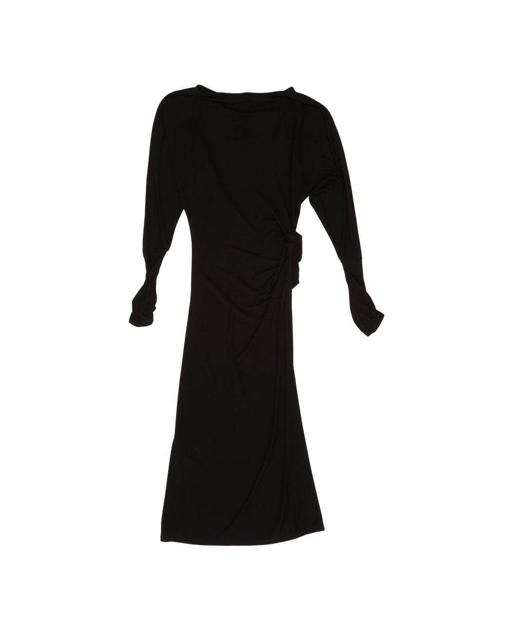 Max Mara Black Studio Salvo Ruched Detailed Midi Dress