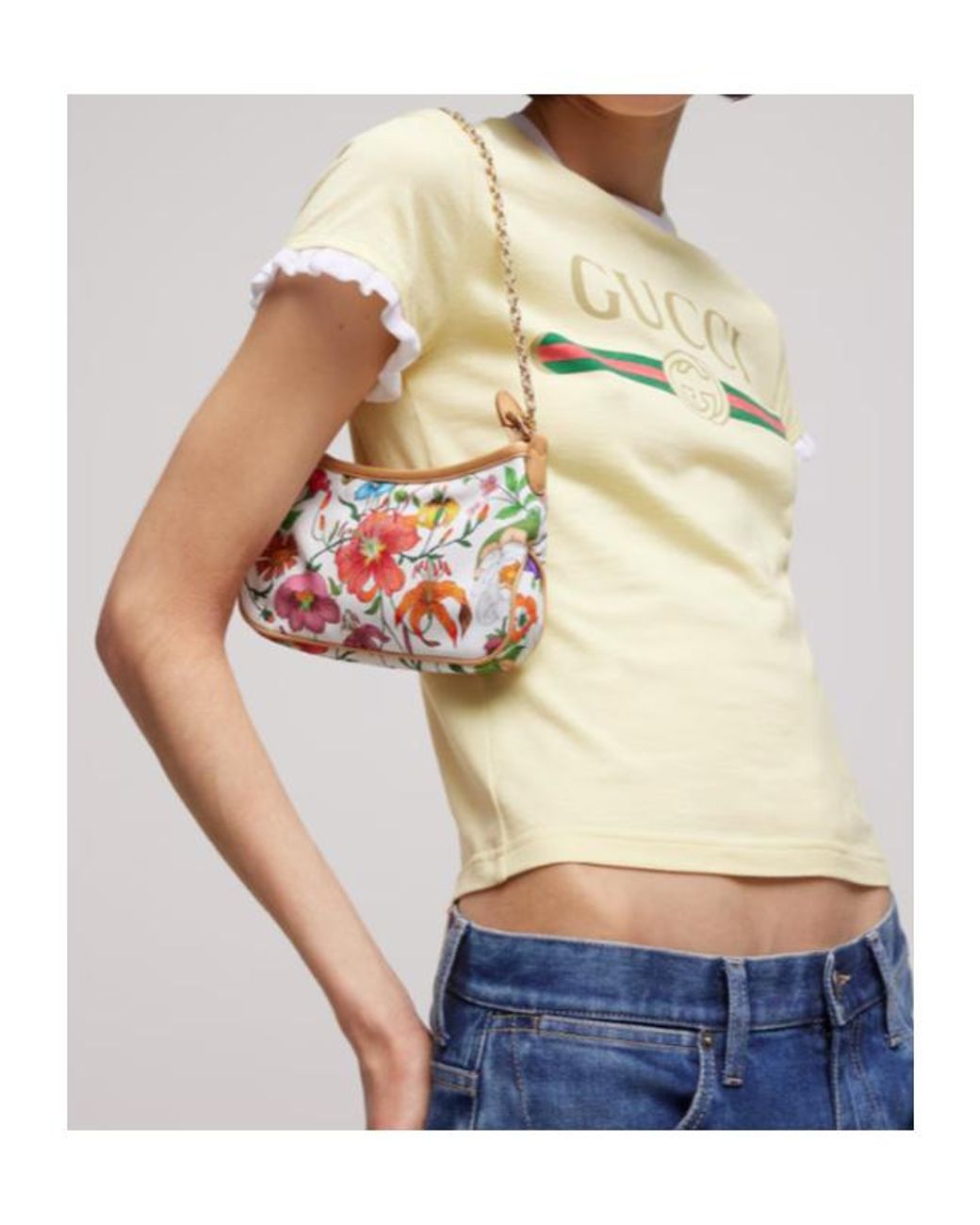 Gucci White Gossip Small Shoulder Bag