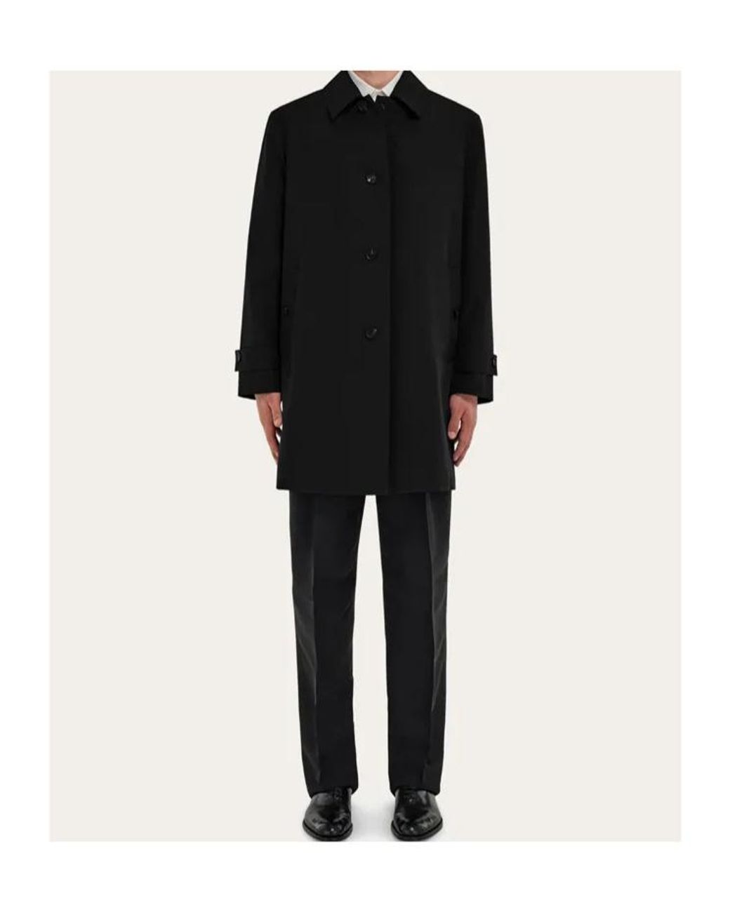 Ferragamo Black Ferragamo Straight-Leg Tailored Trousers for men