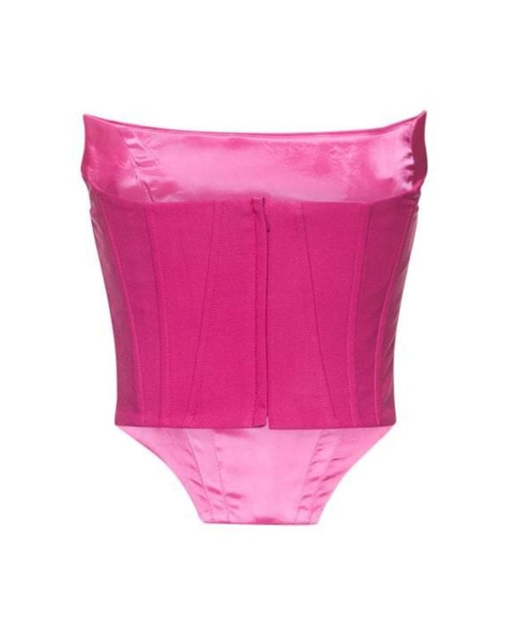 GIUSEPPE DI MORABITO Pink Double Twisted Wool Corset Top