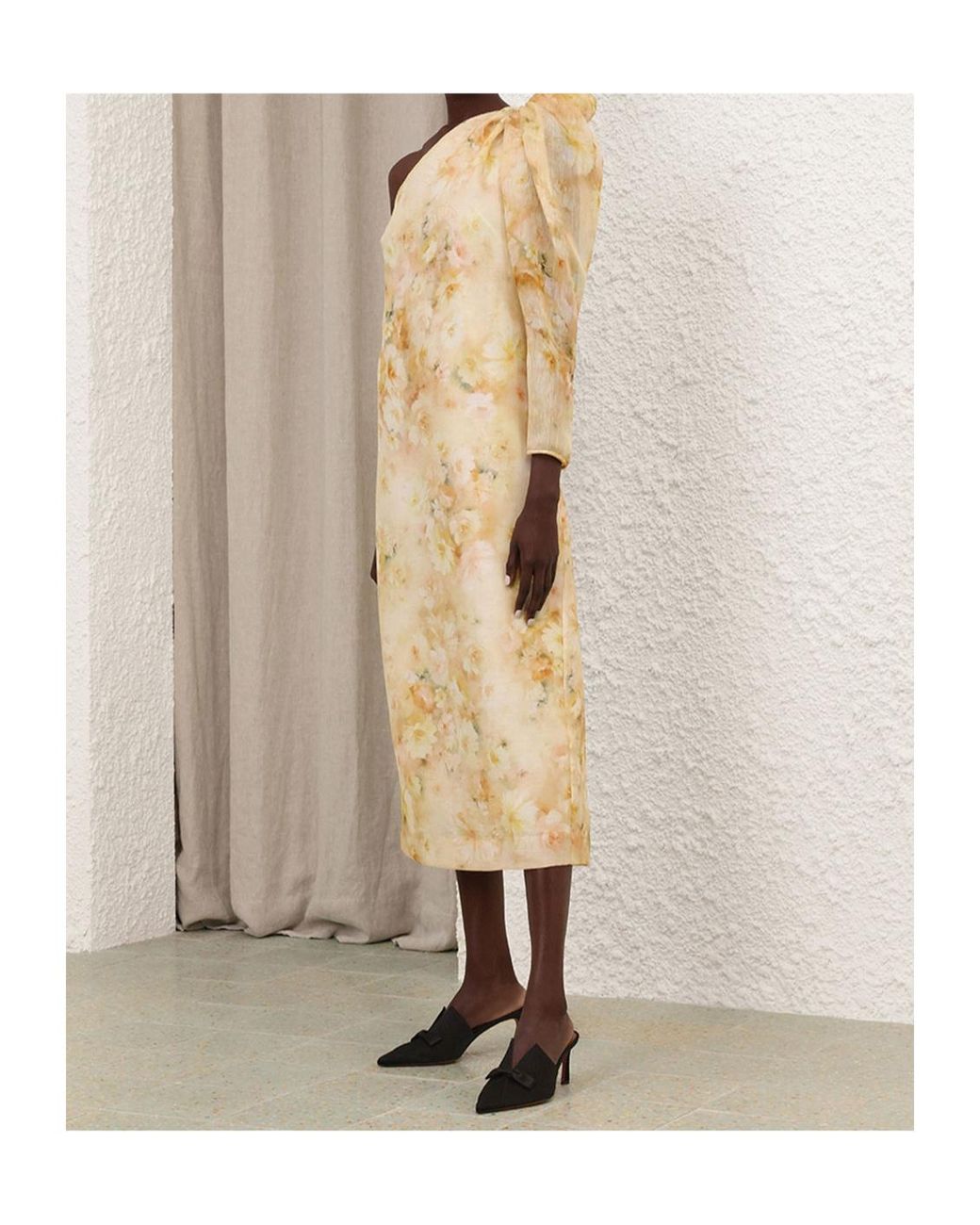 Zimmermann Metallic Crush Midi Dress