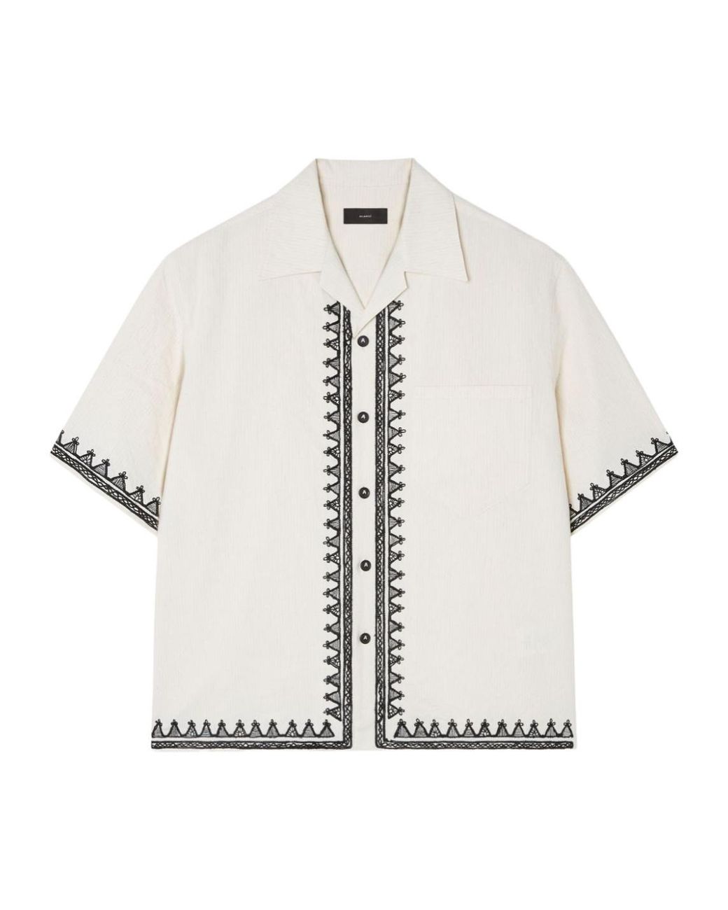 Alanui White Akasha Embroidered-Edge Shirt for men